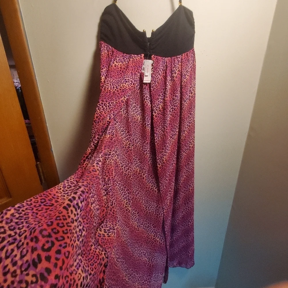 BONGO - NWT Summer Beach Swimming Suit Sexy Maxi CoverUp Medium Animal Print